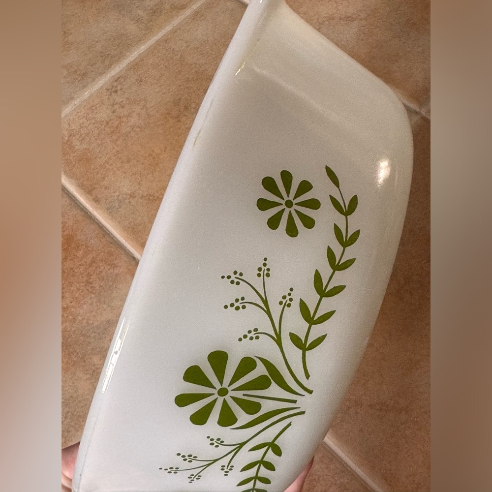 Glasbake vintage Green Daisy Casserole Dish💚🌼 - Picture 12 of 13